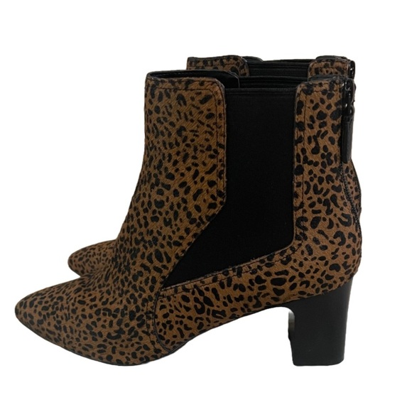 Cole Haan Women’s Classics Etta Ankle Bootie Leopard Print Real Fur size 8 - Picture 5 of 8